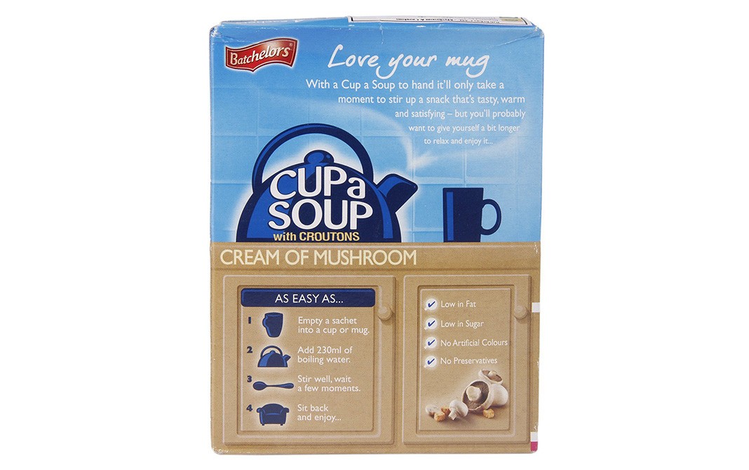 Batchelors Cup a Soup with Croutons Cream Of Mushroom   Box  99 grams